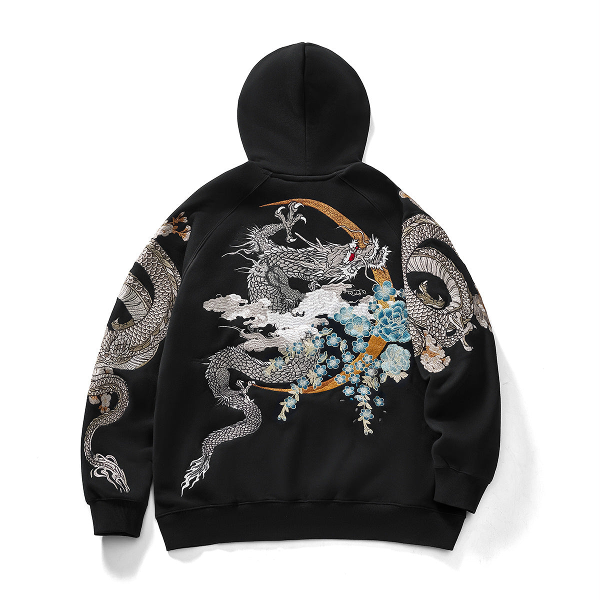 Dragon and Phoenix Embroidered Hoodie