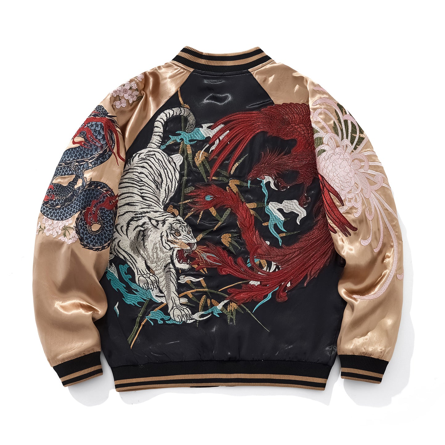 Dragon · Tiger · Phoenix Embroidered Jacket