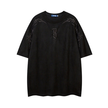 Thorn Embroidered Suede Street T-Shirt
