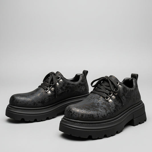 Platform Derby Leather Shoes