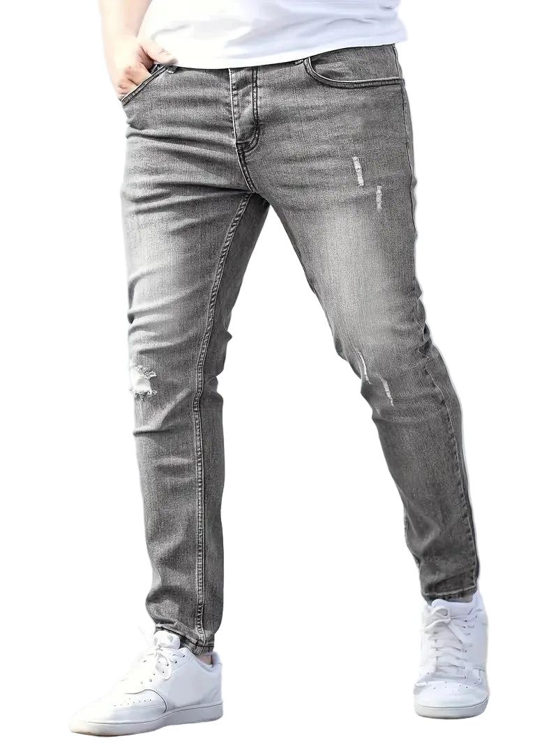 Stretch Tapered Denim Jeans