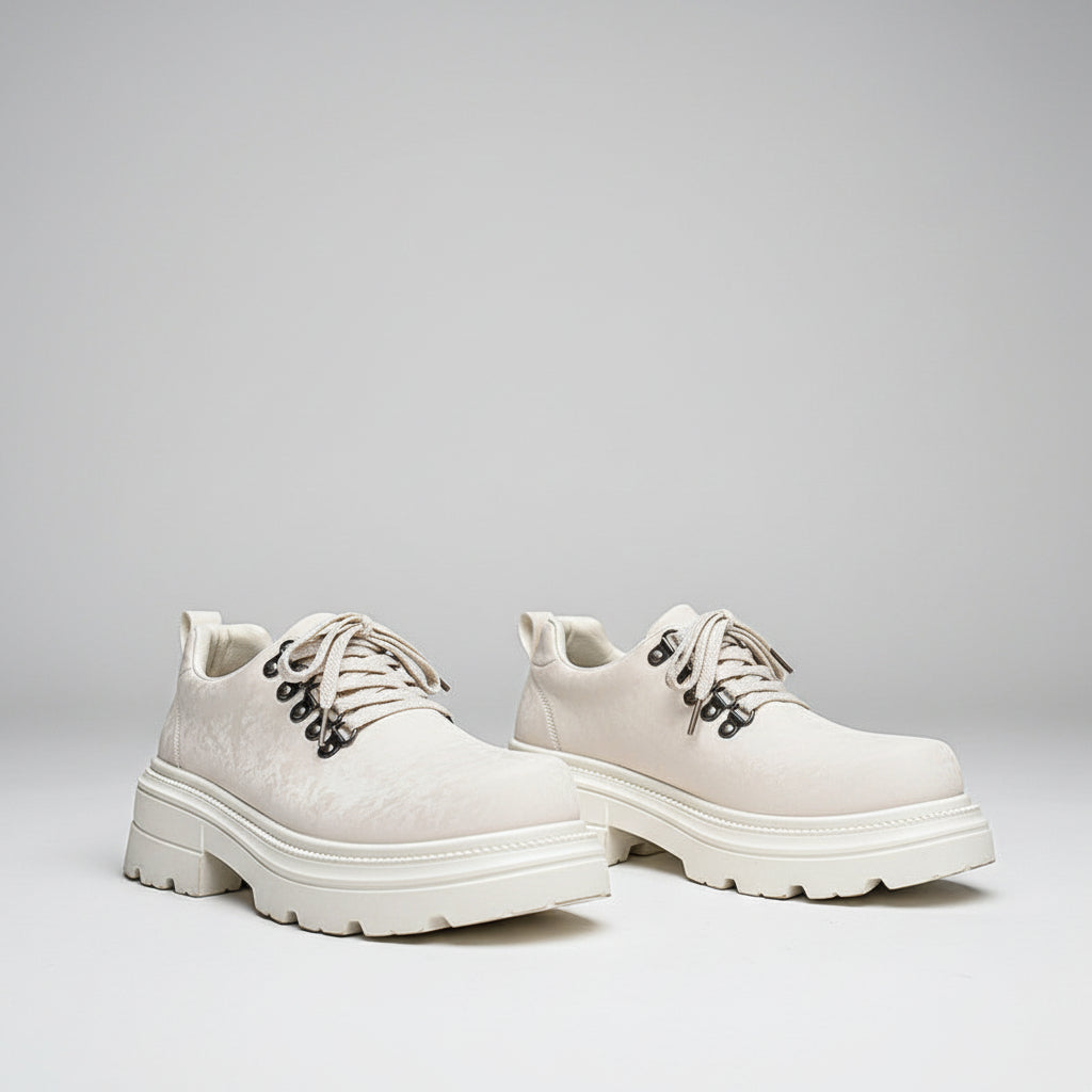 Platform Derby Leather Shoes