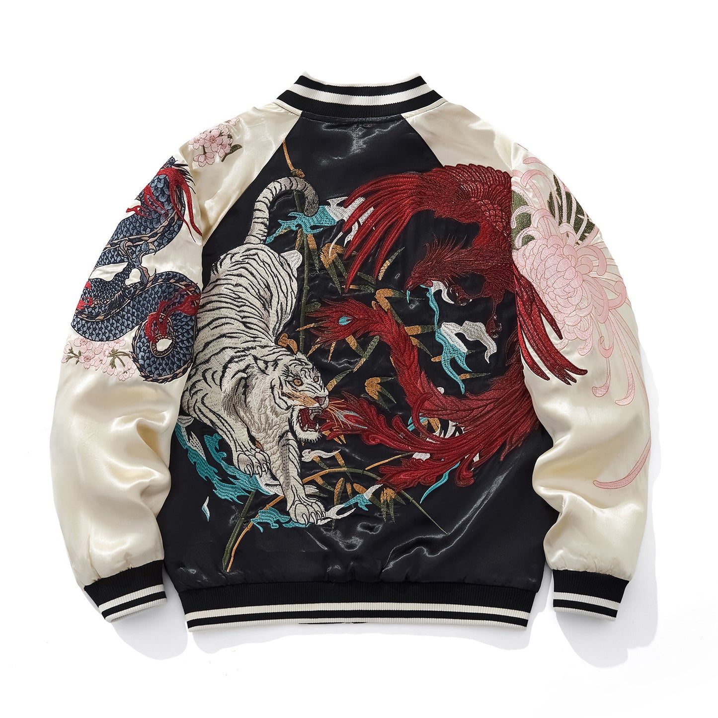 Dragon · Tiger · Phoenix Embroidered Jacket