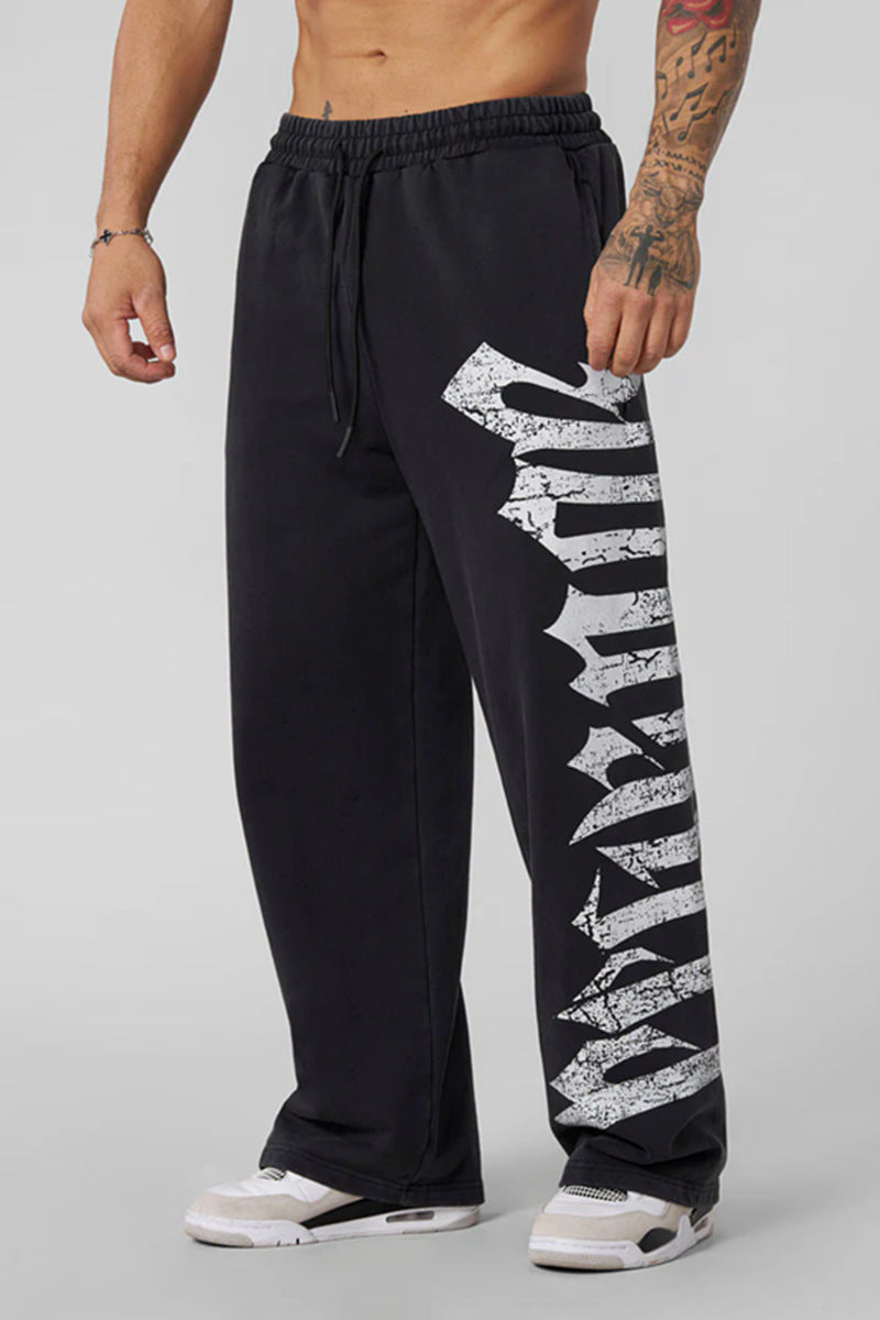 Wide-Leg Athletic Pants