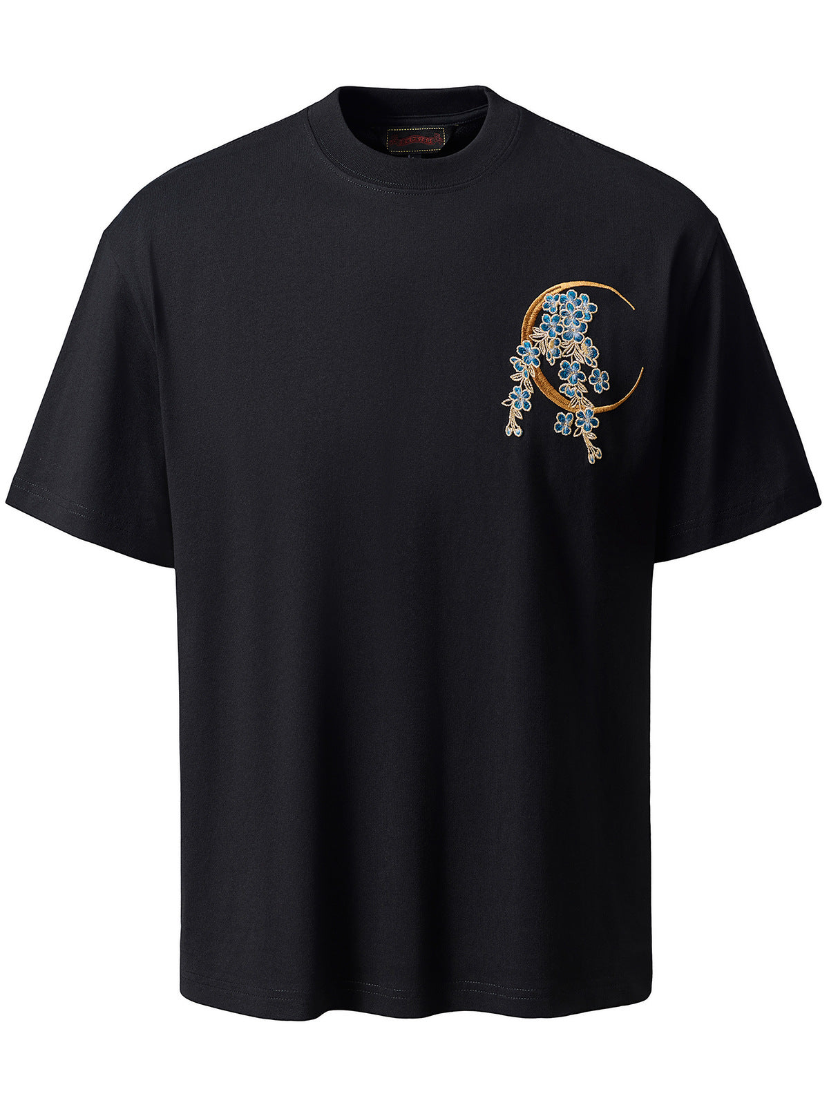 VAEZION Dragon Phoenix Embroidered T-Shirt