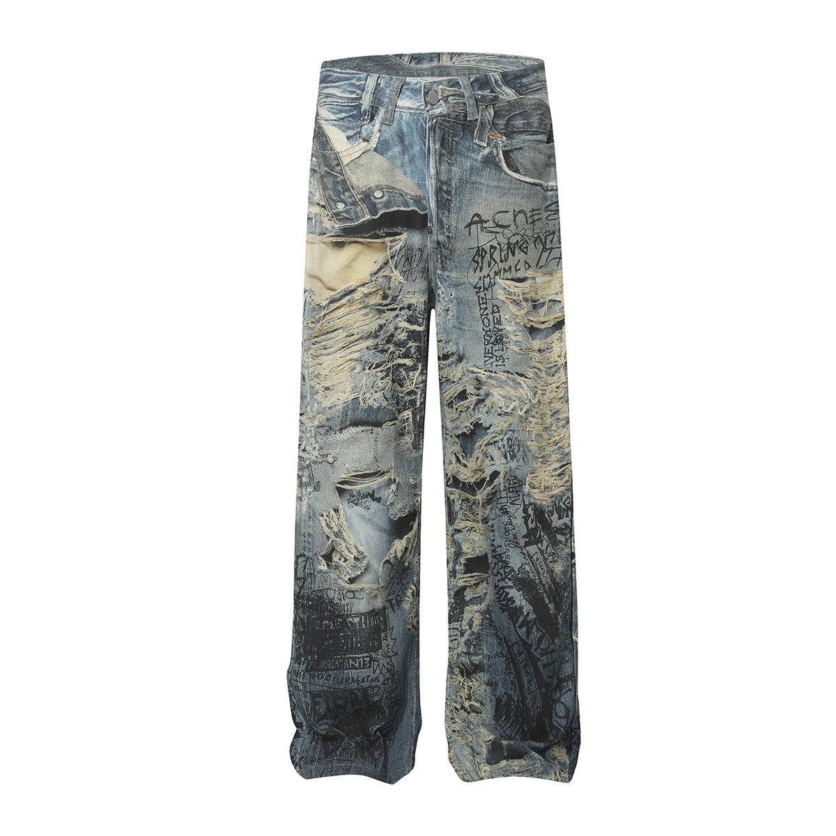 High street graffiti jeans