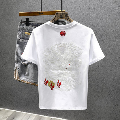 Dragon King Embroidered T-Shirt