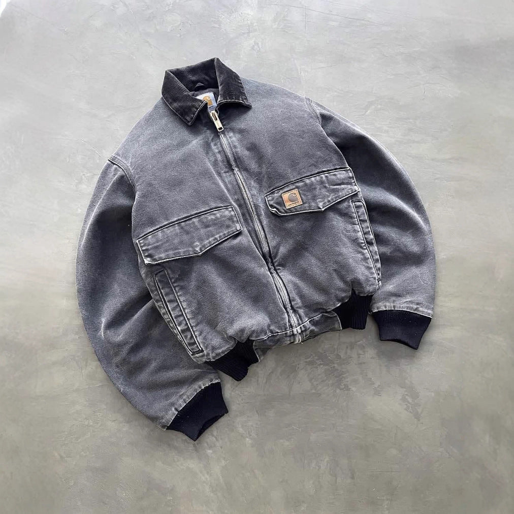 Washed denim jacket