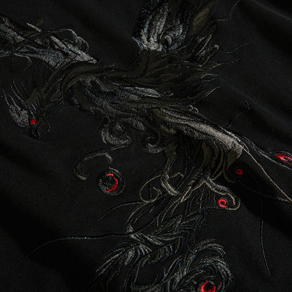 Phoenix Embroidered Oversized Hoodie