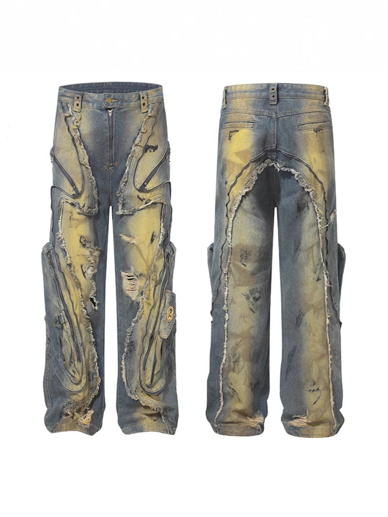 Retro Tassel Vintage Denim Jeans