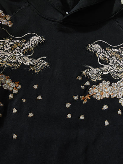 Dragon and Phoenix Embroidered Hoodie