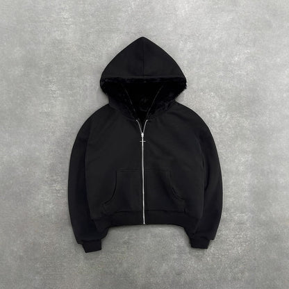 Reversible Leopard Street Hoodie