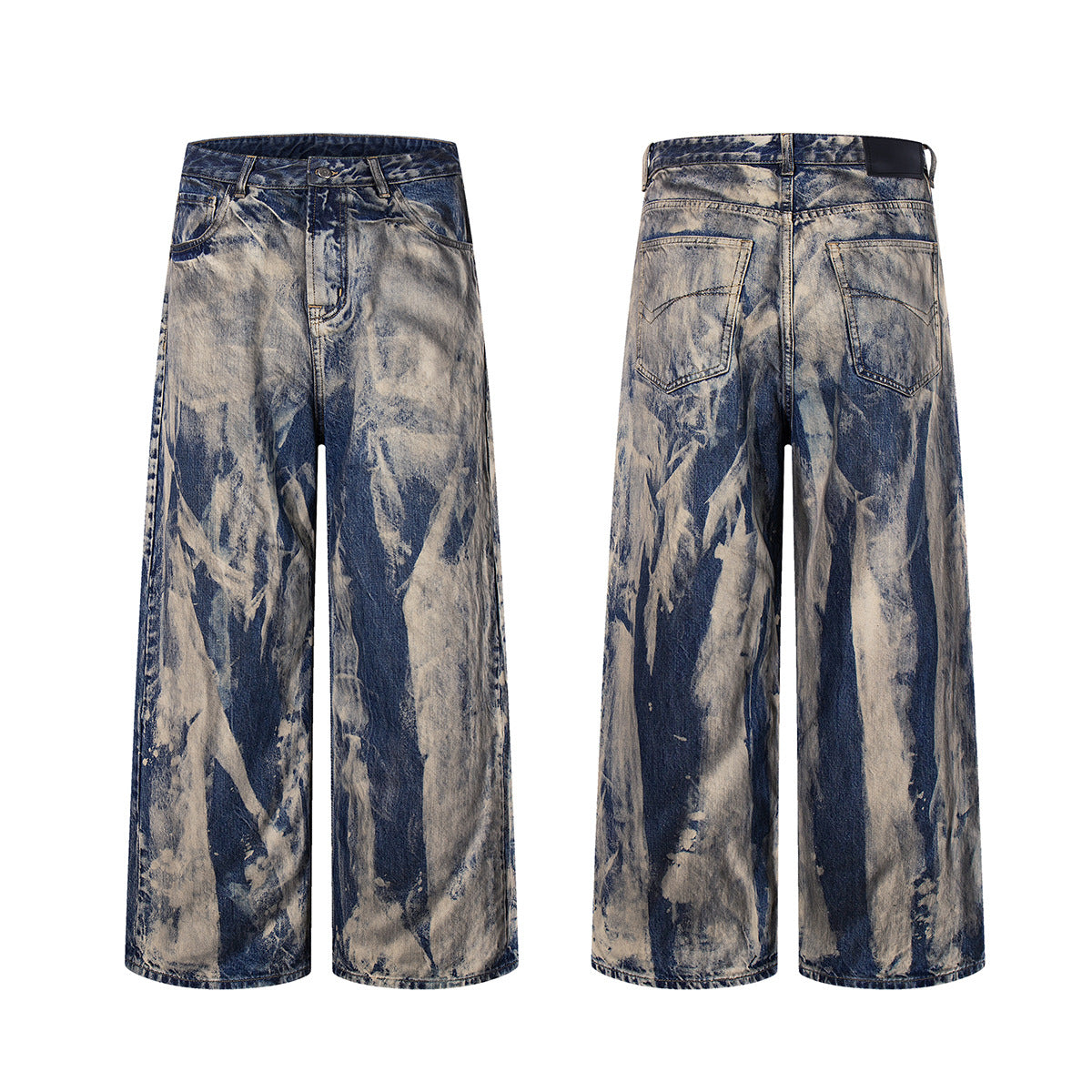 Vintage Washed Street Denim Jeans