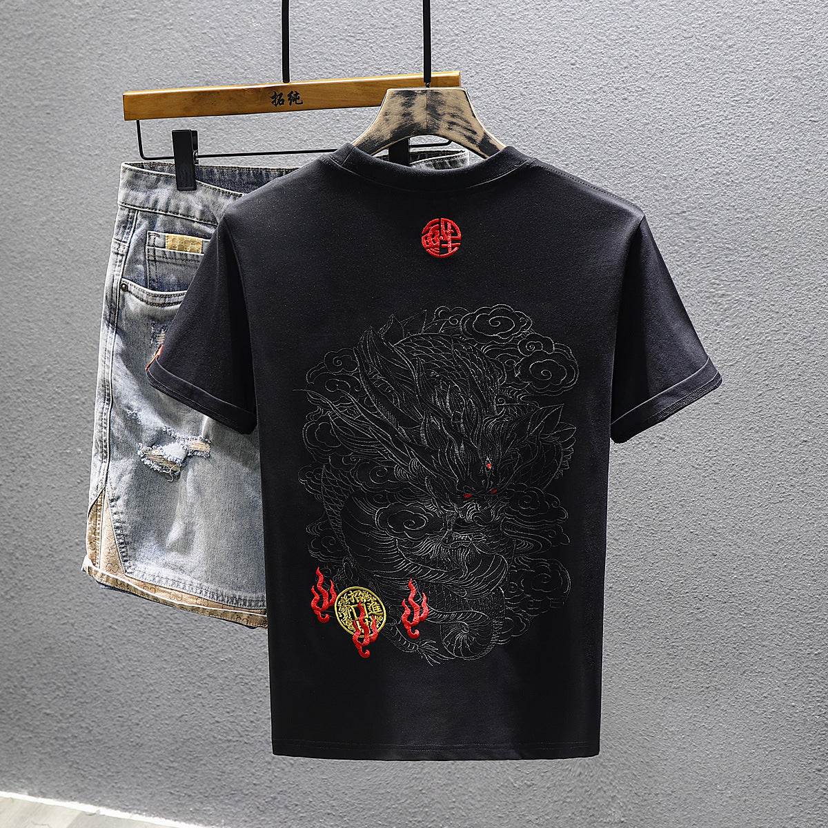 Dragon King Embroidered T-Shirt