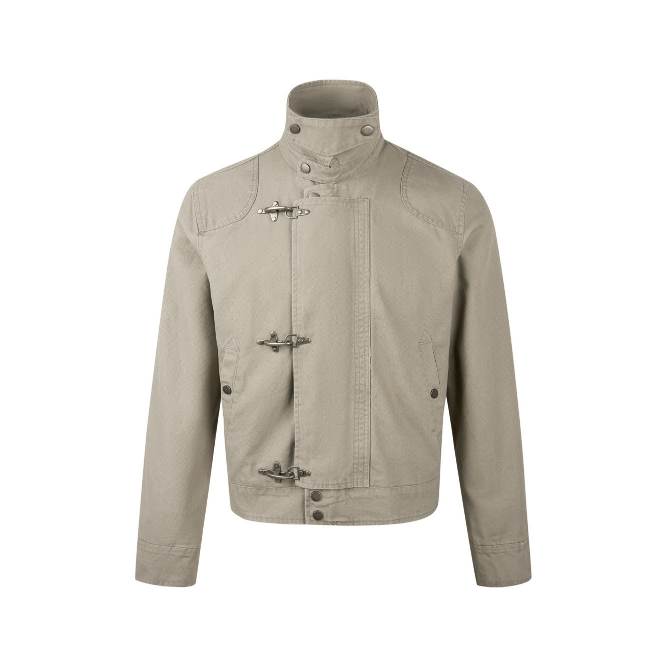 Stand-Collar Cotton Jacket