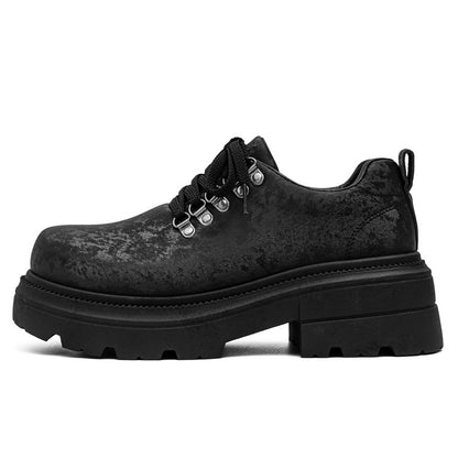 Platform Derby Leather Shoes
