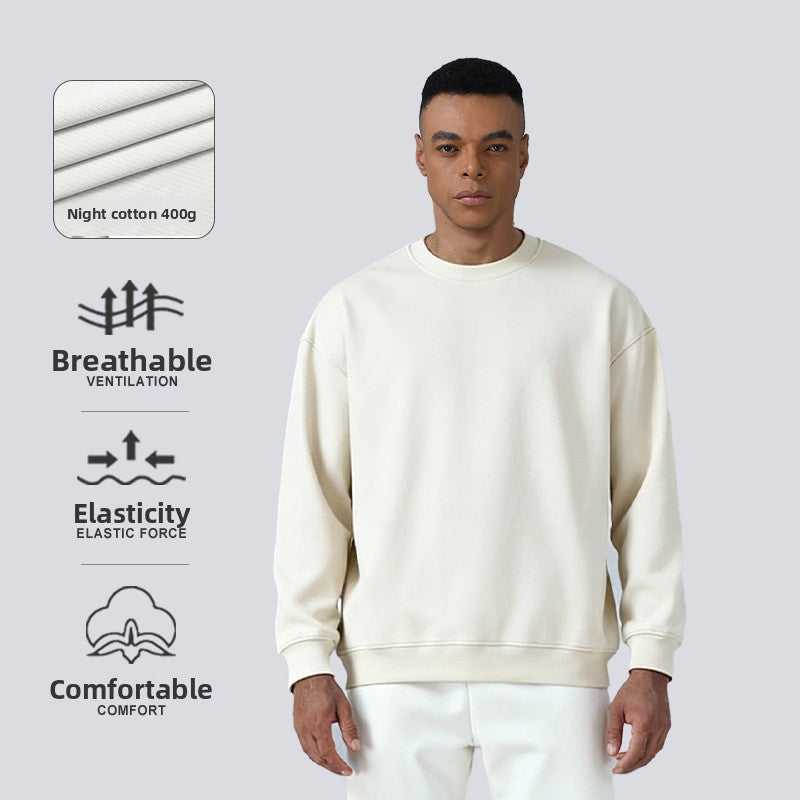 Heavyweight Retro Cotton Pullover Sweatshirt