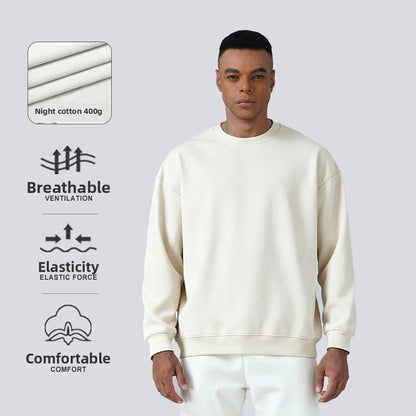 Heavyweight Retro Cotton Pullover Sweatshirt