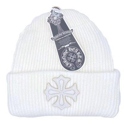 Embroidered Cross Knitted Beanie