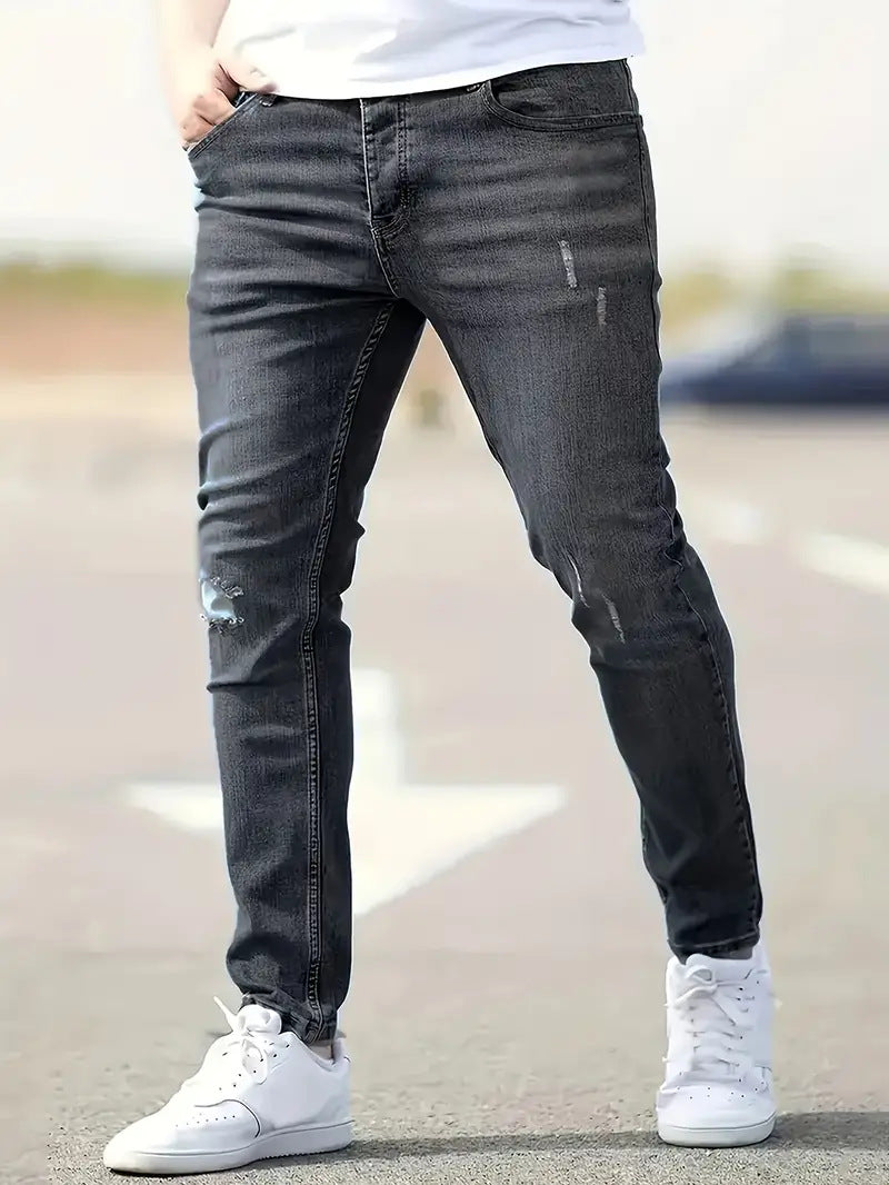Slim Tapered Stretch Denim Jeans