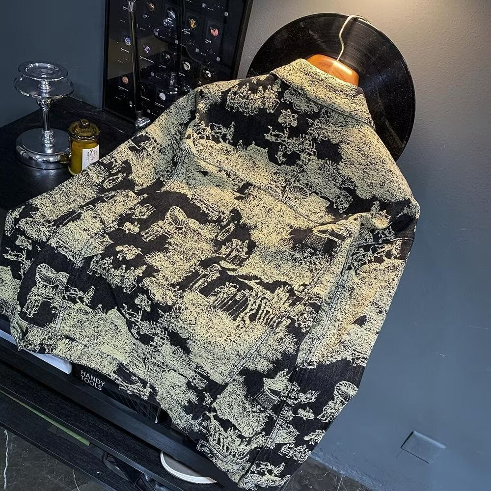 Camouflage Embroidered Denim Jacket