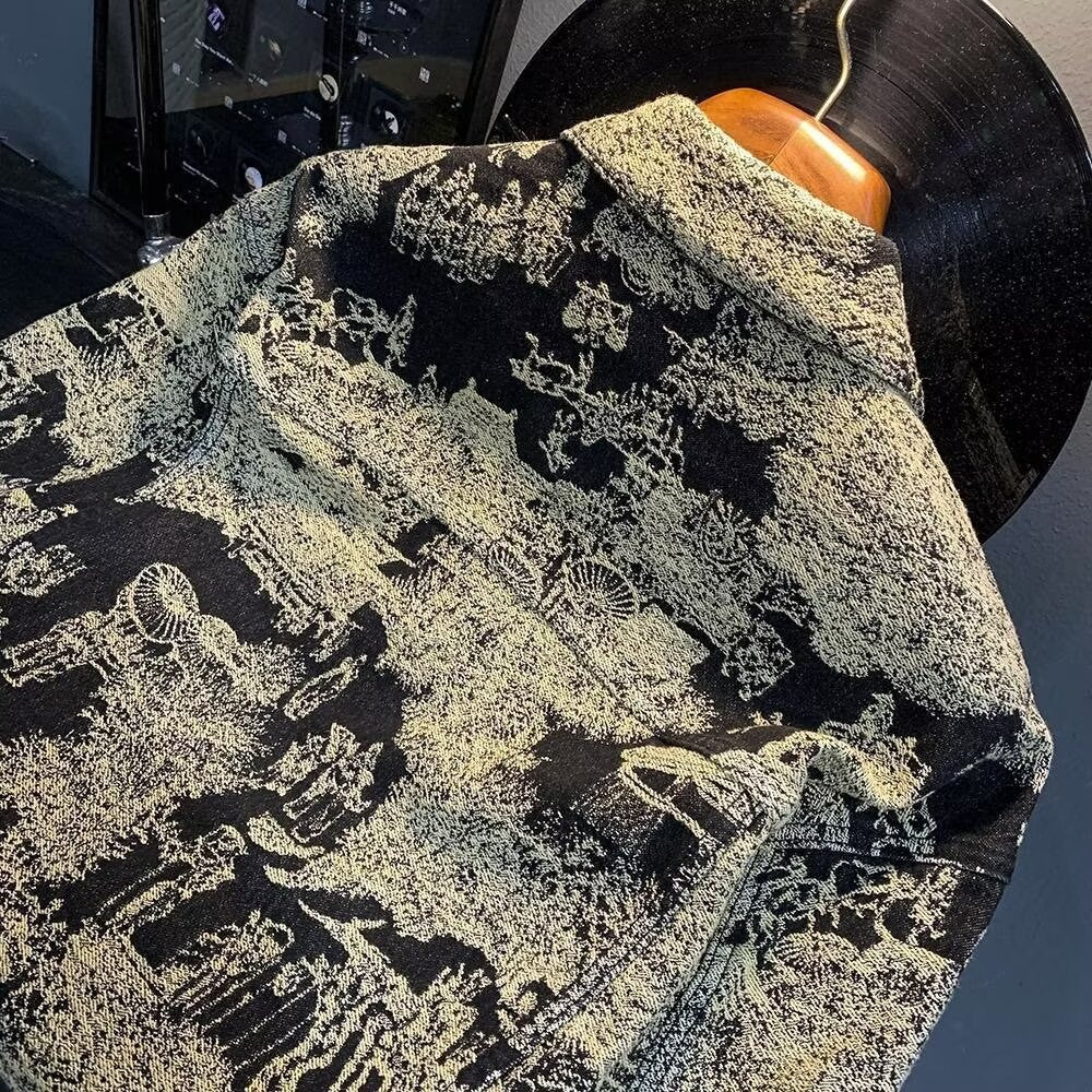 Camouflage Embroidered Denim Jacket