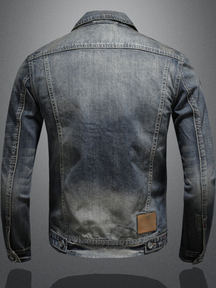 Vintage Washed Denim Jacket for