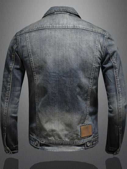 Vintage Washed Denim Jacket for