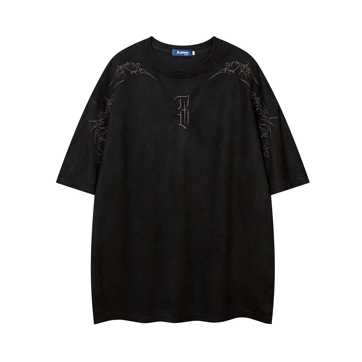 Thorn Embroidered Suede Street T-Shirt
