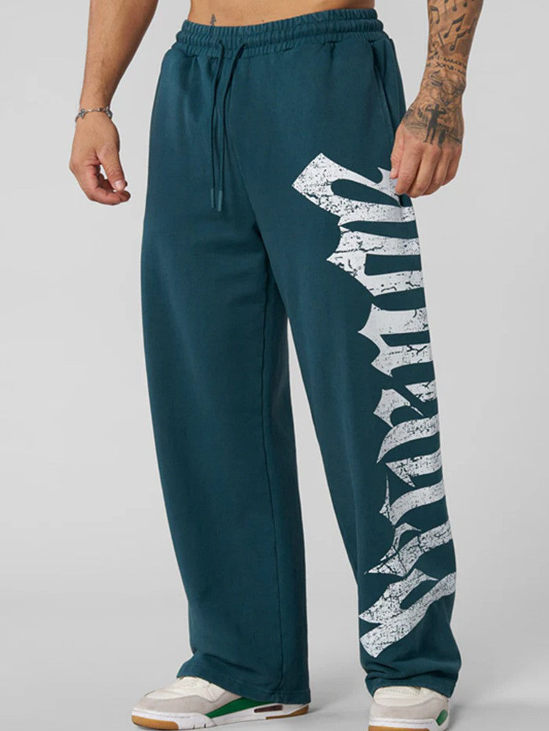 Wide-Leg Athletic Pants