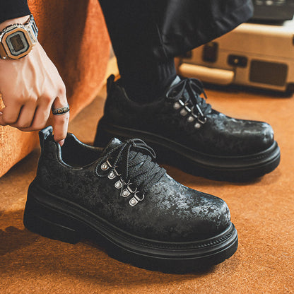 Platform Derby Leather Shoes