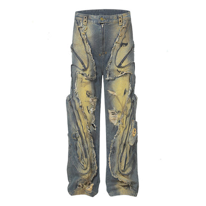 Retro Tassel Vintage Denim Jeans