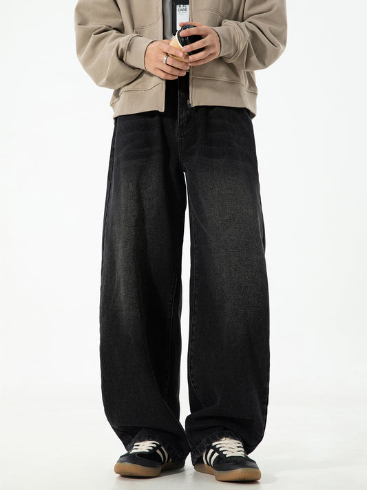 Retro Straight-Leg Denim Pants