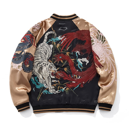 Dragon · Tiger · Phoenix Embroidered Jacket