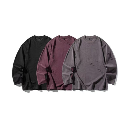 Vintage Distressed Long-Sleeve T-Shirt