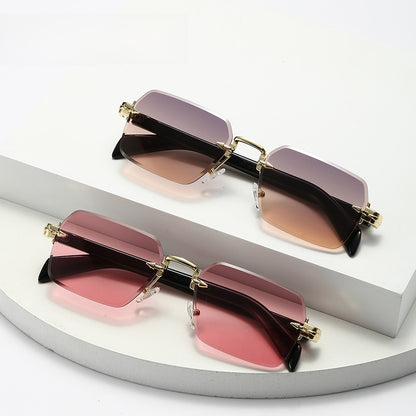 Frameless Square Polarized Sunglasses