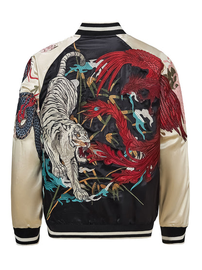 Dragon · Tiger · Phoenix Embroidered Jacket