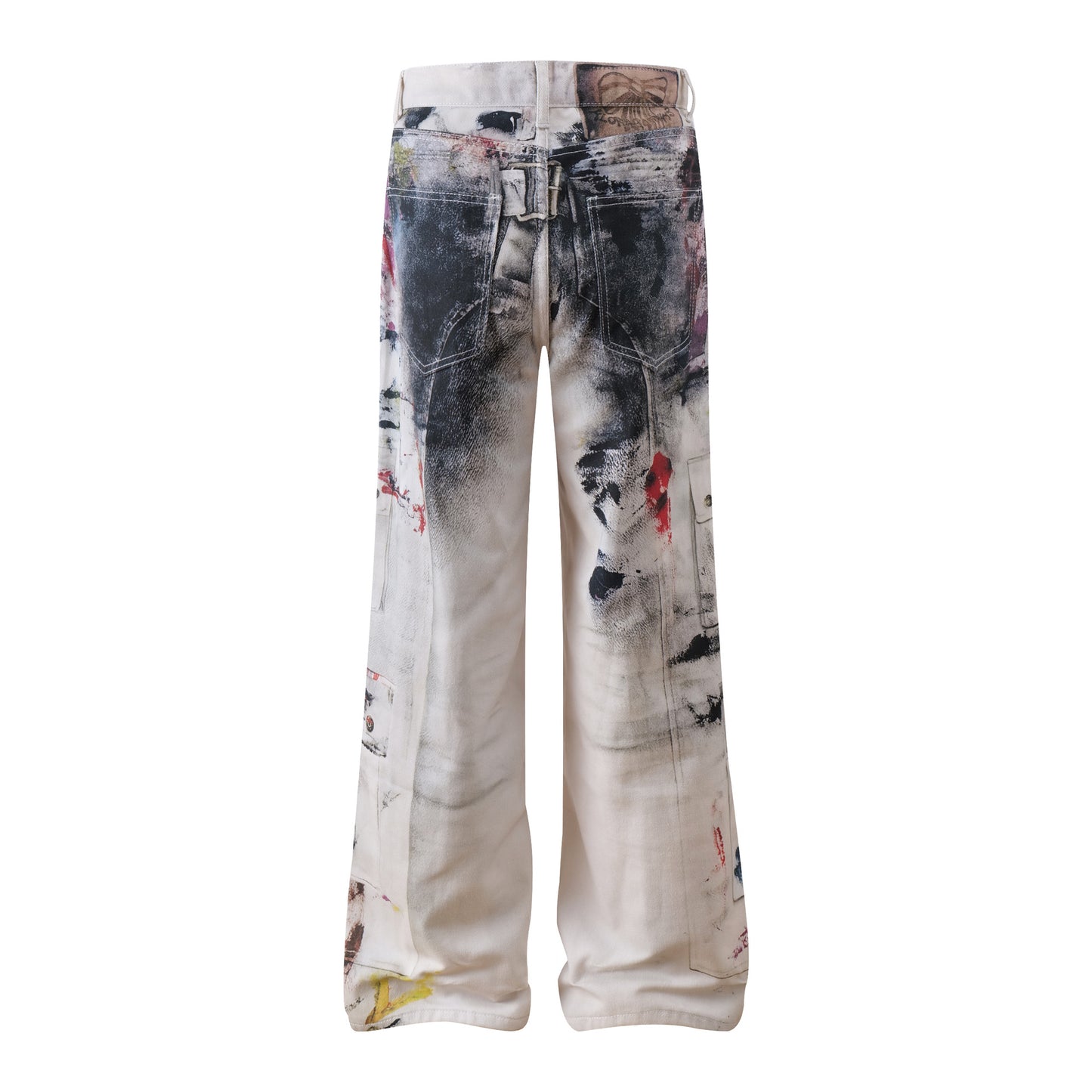 High-Street Graffiti Wide-Leg Jeans