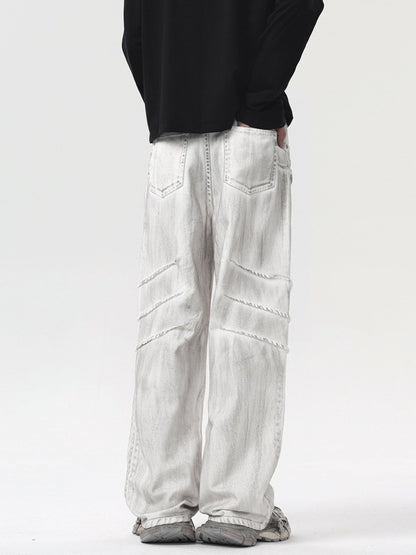 Distressed White Denim Jeans