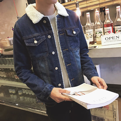 Fibered denim jacket