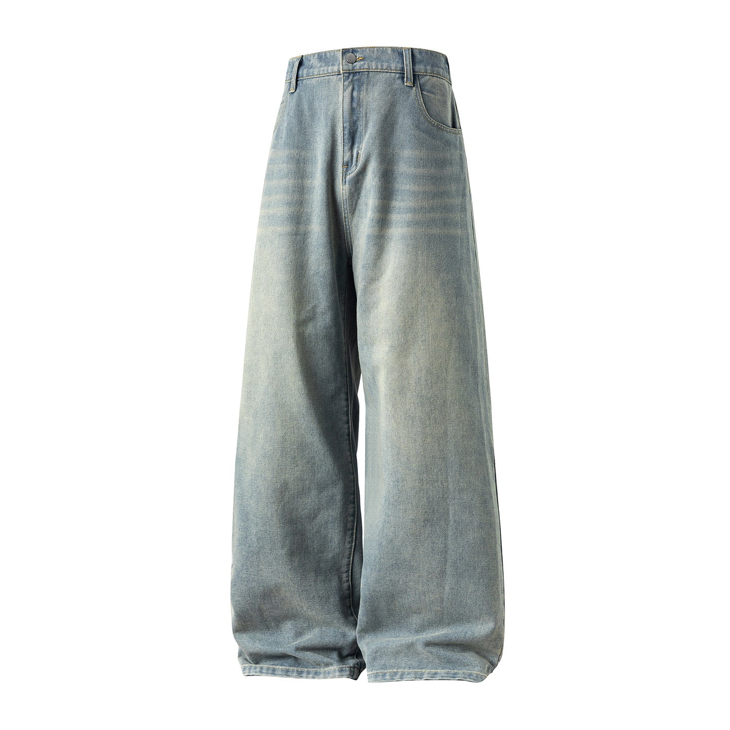 Retro Straight-Leg Denim Pants