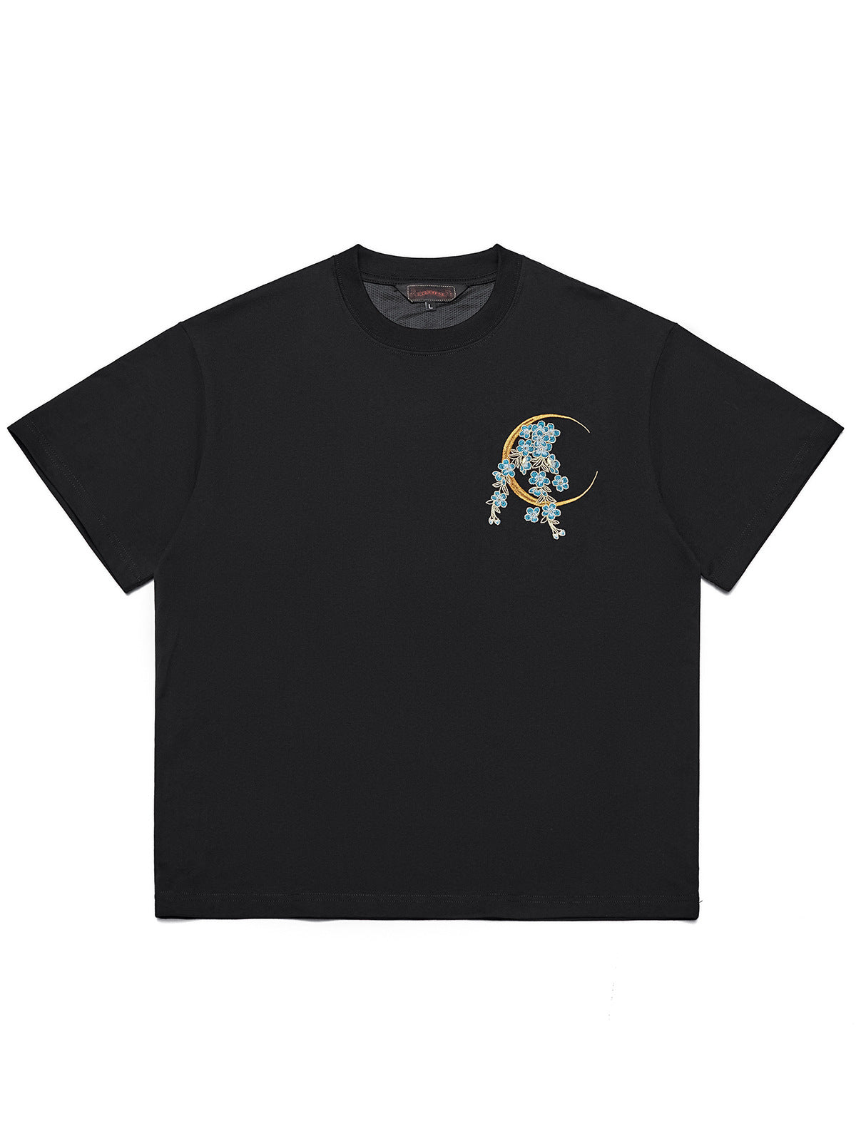 VAEZION Dragon Phoenix Embroidered T-Shirt