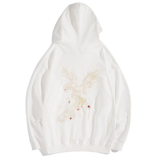 Phoenix Embroidered Oversized Hoodie
