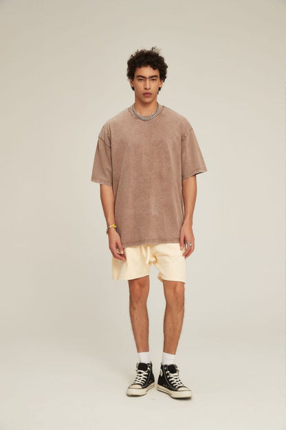 Vintage Washed Heavyweight Cotton T-Shirt