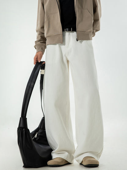 Retro Straight-Leg Denim Pants