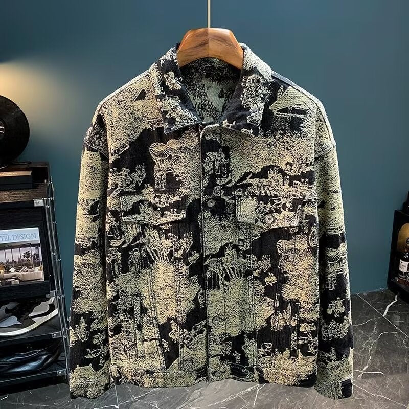 Camouflage Embroidered Denim Jacket