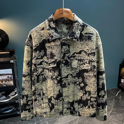 Camouflage Embroidered Denim Jacket