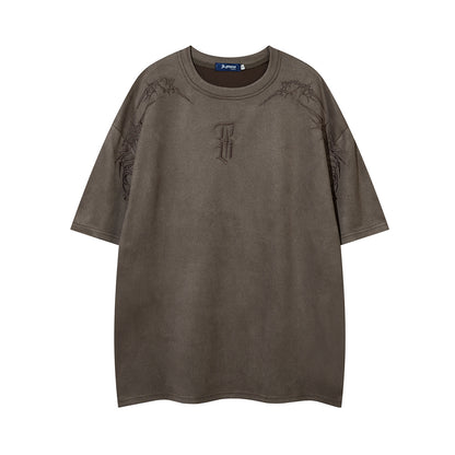 Thorn Embroidered Suede Street T-Shirt
