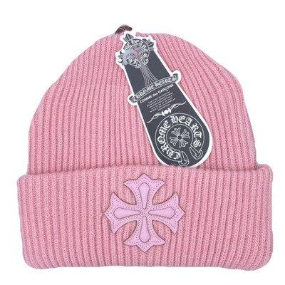 Embroidered Cross Knitted Beanie