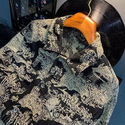 Camouflage Embroidered Denim Jacket